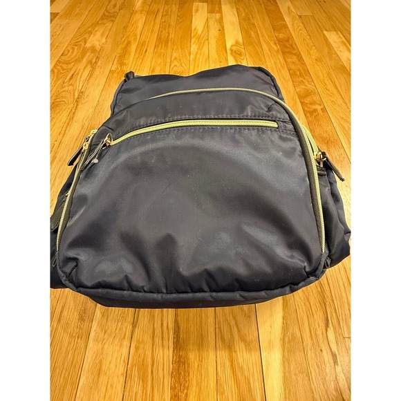 Kenneth Cole Reaction Sophie Navy Blue Nylon Laptop Backpack Gold Zipper Travel main image 8